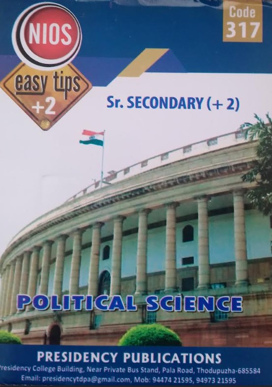 NIOS Easy Tips +2 Political Science English( Padanasahayi ) Code 317